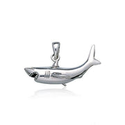 A grand symbolism of the ocean ~ Sterling Silver Jewelry Shark Pendant TP2630 Pendant