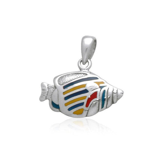 Hawaii Colorful Fish Silver Pendant TP2709 - peterstone.dropshipping