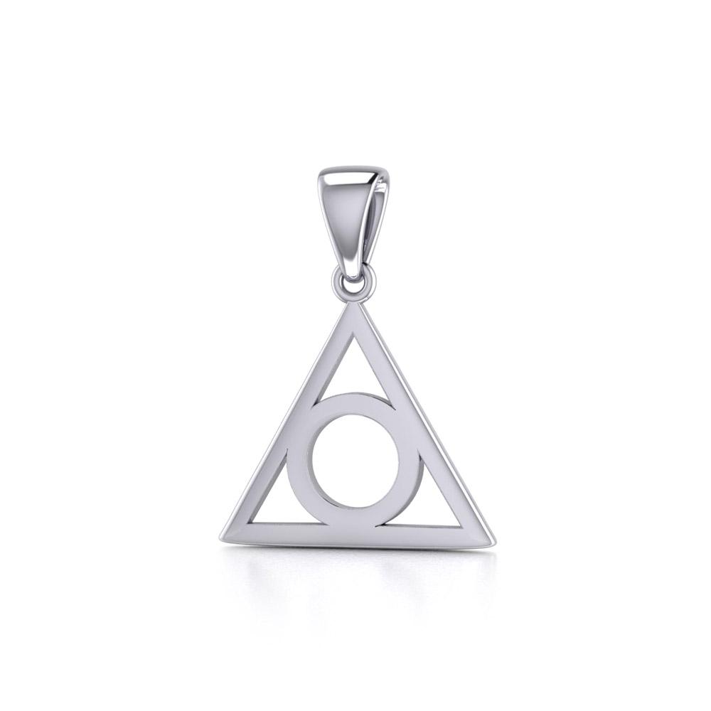 Small Triangle AA Recovery Silver Pendant TP283 - Peter Stone Wholesale