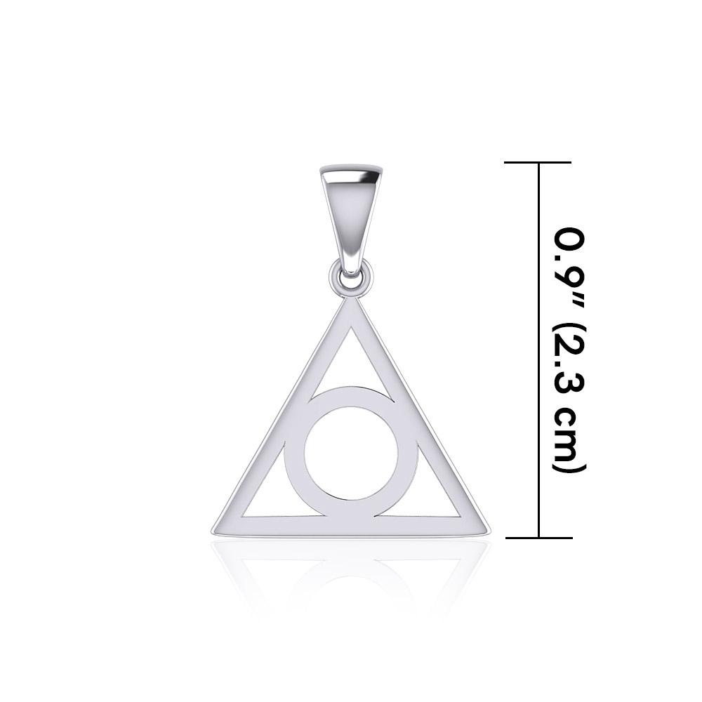 Small Triangle AA Recovery Silver Pendant TP283 - Peter Stone Wholesale
