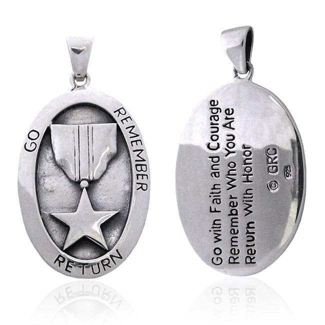 Military Medallion Silver Pendant TP2916 Pendant
