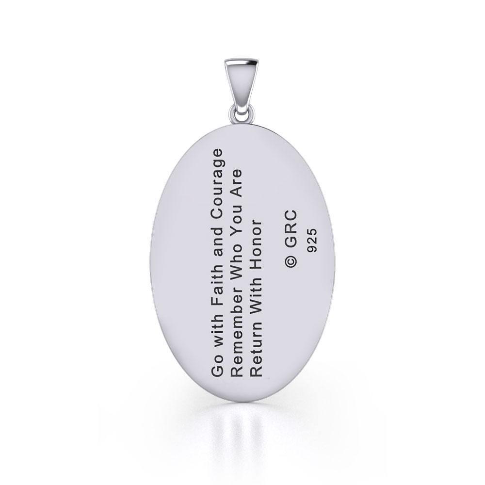 Military Medallion Silver Pendant TP2916 - Wholesale Jewelry