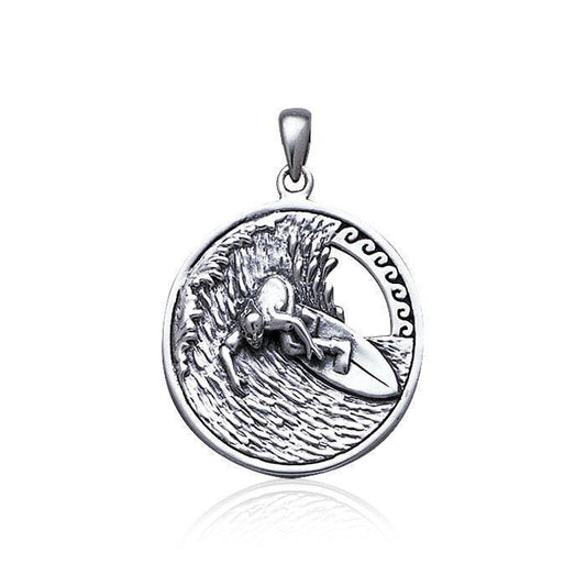 Surf up ~ Sterling Silver Pendant Jewelry TP2942 Pendant