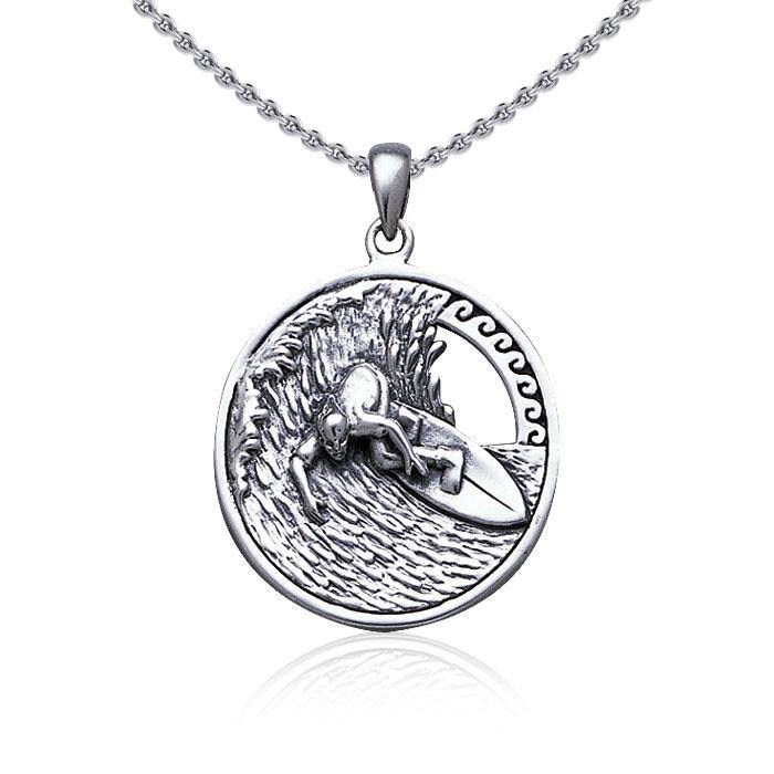 Surf up ~ Sterling Silver Pendant Jewelry TP2942 Pendant
