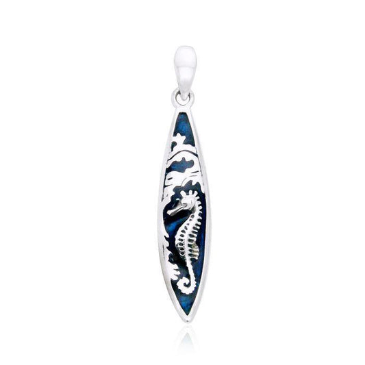 Seahorse, the Sea and the Surf ~ Contrasts of the Ocean TP3010 Pendant