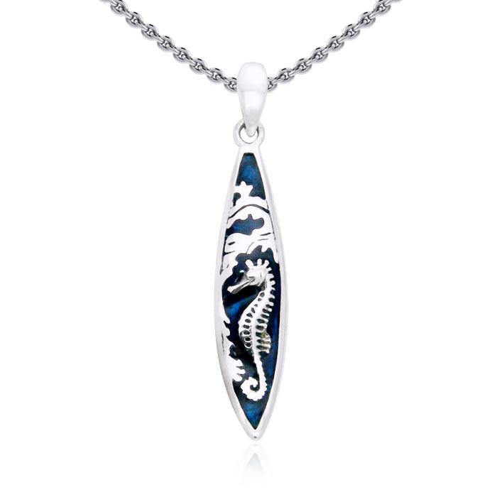 Seahorse, the Sea and the Surf ~ Contrasts of the Ocean TP3010 Pendant