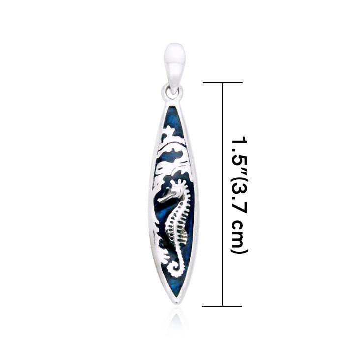 Seahorse, the Sea and the Surf ~ Contrasts of the Ocean TP3010 Pendant