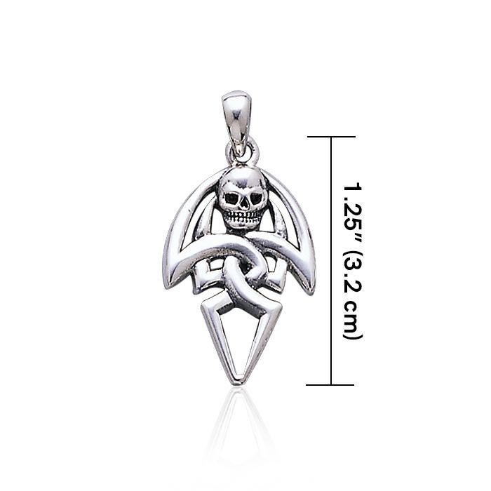 Wrapped in wonder and mystery ~ Sterling Silver Jewelry Pirate Skull Pendant TP3054 Pendant