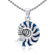 Charmed by the Rhythmic Spiral ~ Sterling Silver Nautilus Pendant Jewelry TP3106 Pendant