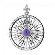Follow the Compass of your life ~ Sterling Silver Pendant with Gemstone TP3152 Pendant