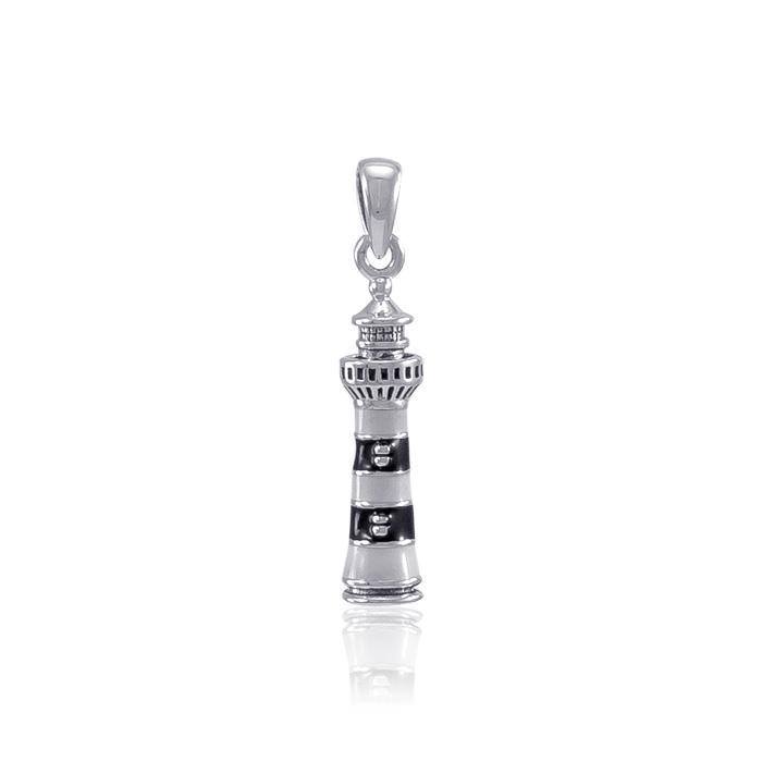 Bodie Island Lighthouse ~ Sterling Silver Jewelry Pendant TP3169 Pendant