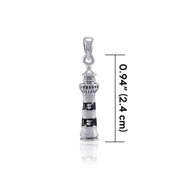 Bodie Island Lighthouse ~ Sterling Silver Jewelry Pendant TP3169 Pendant