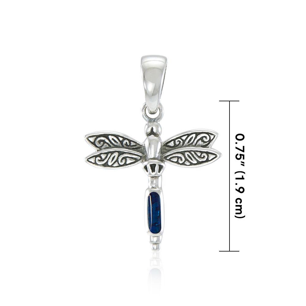 Dragonfly and Gem Silver Pendant TP3177 Pendant