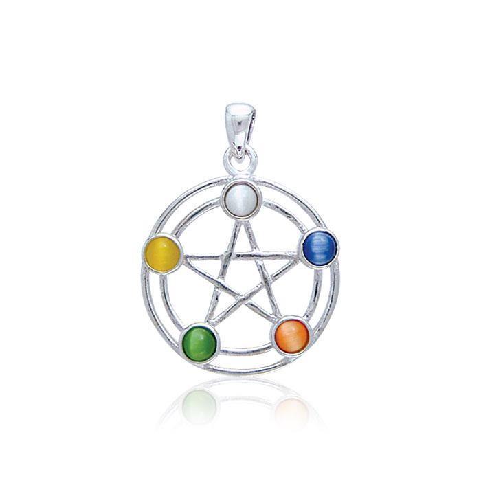 Silver Pentagram Pentacle Pendant TP3228 Pendant