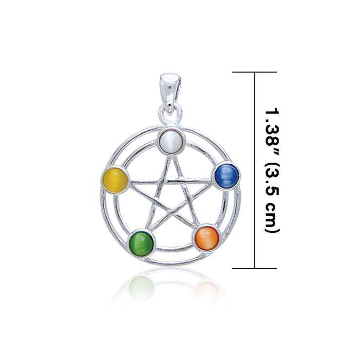 Silver Pentagram Pentacle Pendant TP3228 Pendant