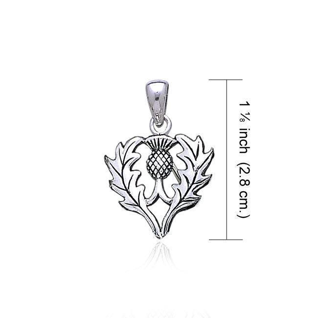 Scottish Thistle Silver Pendant TP3258 Pendant