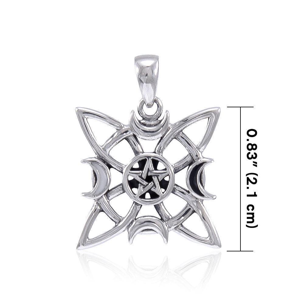 An inspirational blueprint of the Crescent Moon ~ Sterling Silver Pendant Jewelry  TP3274 Pendant