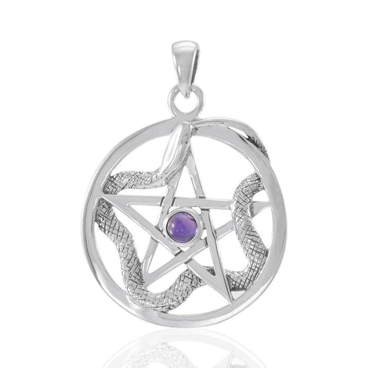 The Star with Weaving Snake Silver Pendant TP3312 Pendant