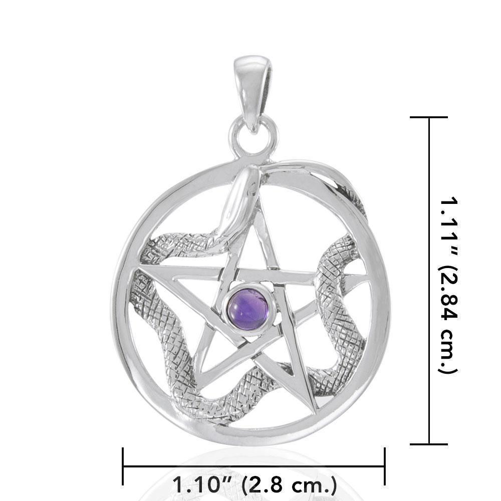 The Star with Weaving Snake Silver Pendant TP3312 Pendant