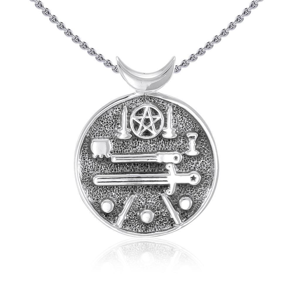 Be empowered with the iconic Wiccan symbol ~ Sterling Silver Jewelry Pendant TP3314 Pendant