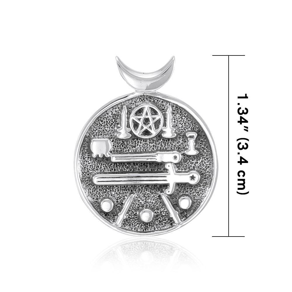 Be empowered with the iconic Wiccan symbol ~ Sterling Silver Jewelry Pendant TP3314 Pendant
