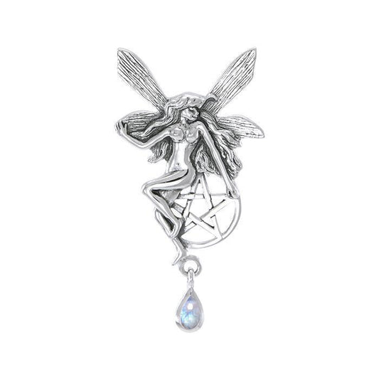 Fairy with Pentagram Silver Pendant TP3319 Pendant