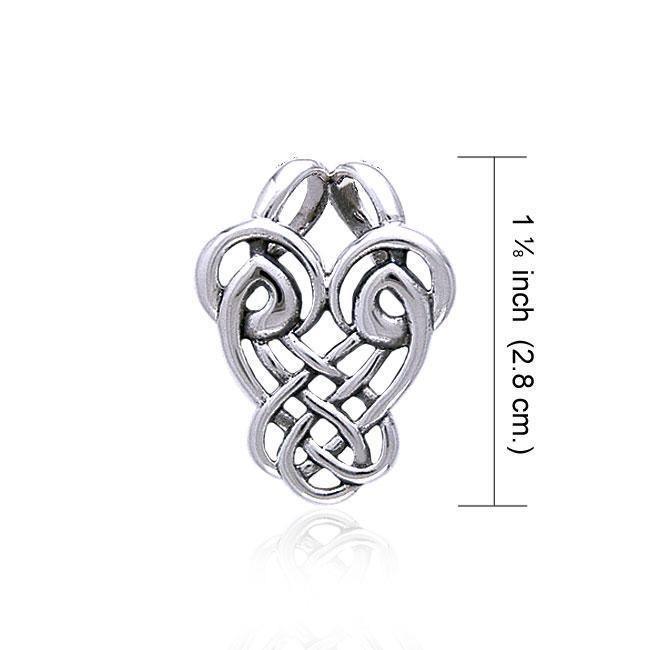 Celtic Dancing Birds Knotwork Silver Pendant TP3420 Pendant
