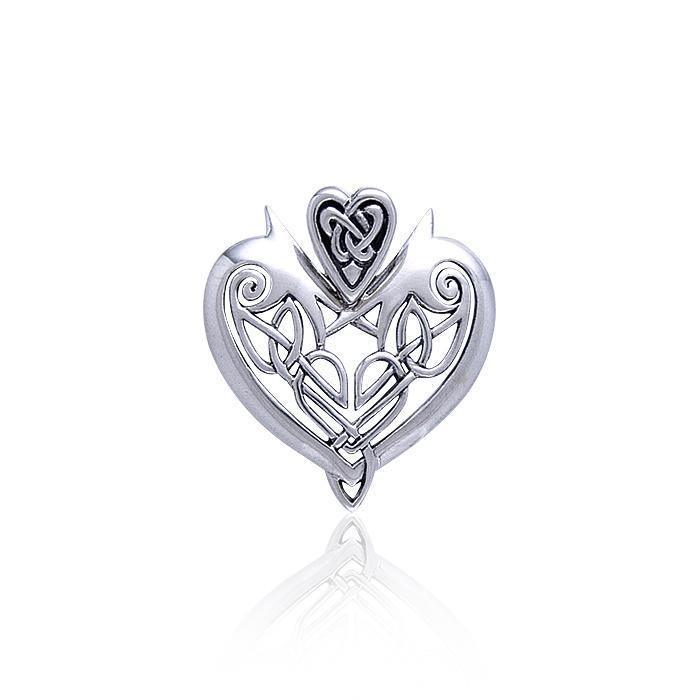 Joyous Heart Celtic Knotwork Silver Pendant TP3444 Pendant