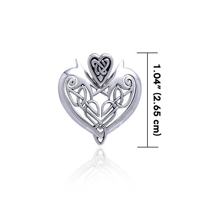 Joyous Heart Celtic Knotwork Silver Pendant TP3444 Pendant