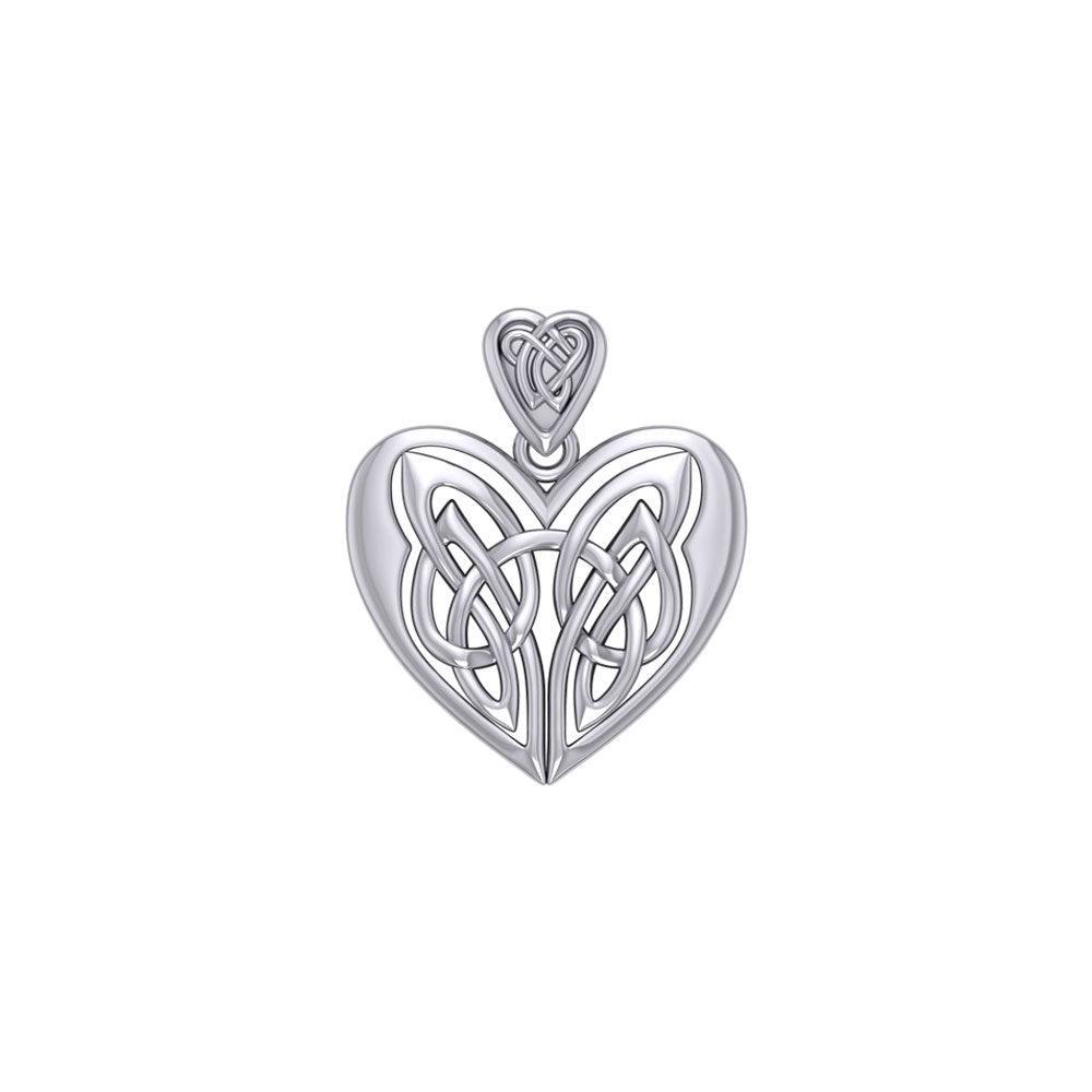Eternal Heart Celtic Knotwork Silver Pendant TP3445 - peterstone.dropshipping