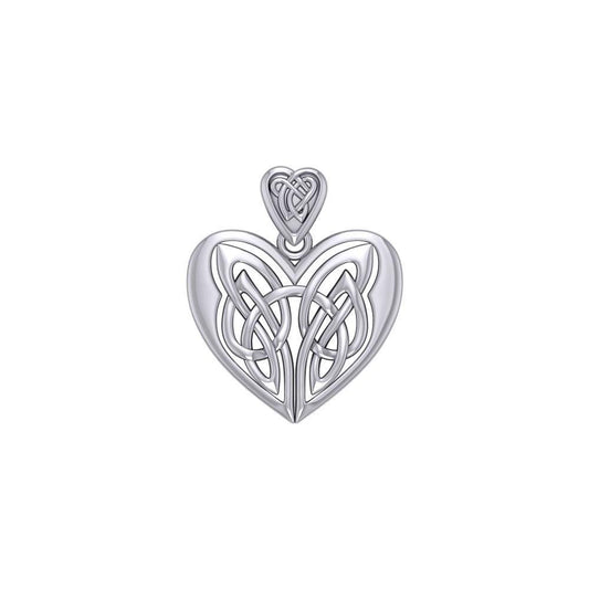Eternal Heart Celtic Knotwork Silver Pendant TP3445 - peterstone.dropshipping