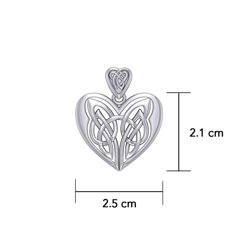 Eternal Heart Celtic Knotwork Silver Pendant TP3445 - peterstone.dropshipping