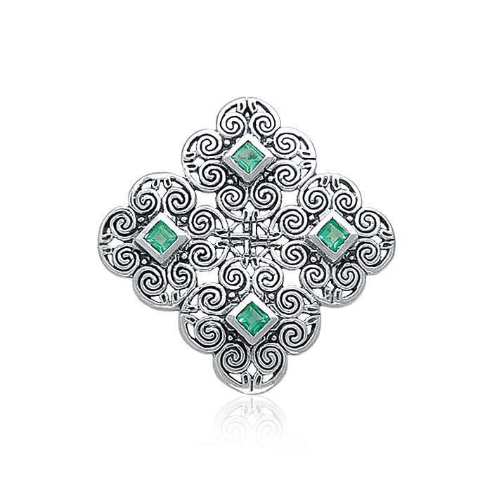 Kells Triskelia Silver Celtic Cross Pendant TP3451 Pendant