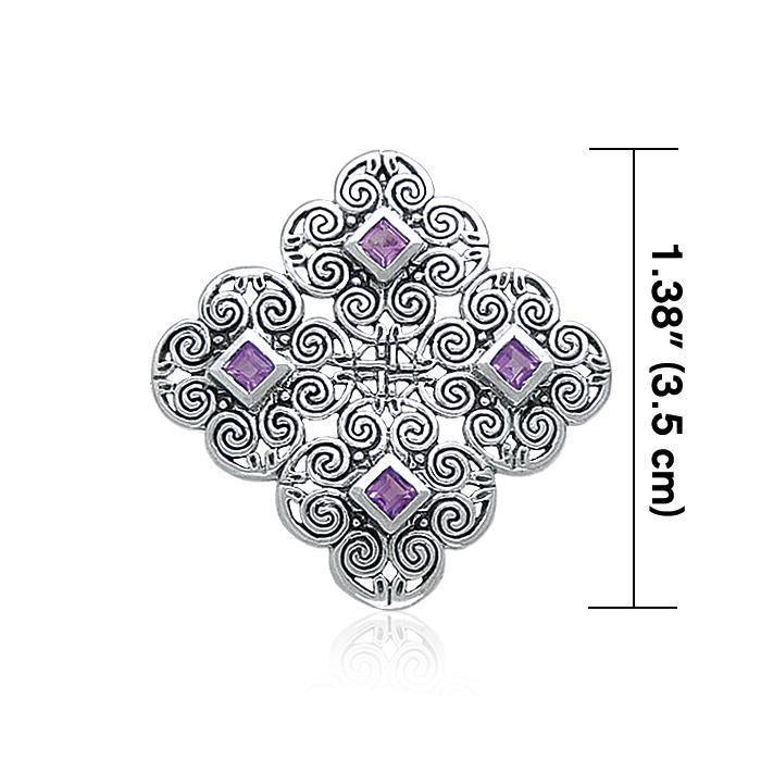 Kells Triskelia Silver Celtic Cross Pendant TP3451 Pendant