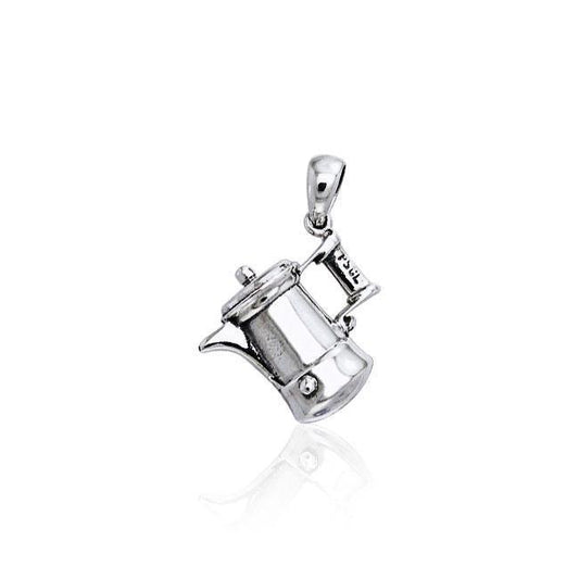 Coffee or Teapot Silver Pendant TP349 Pendant