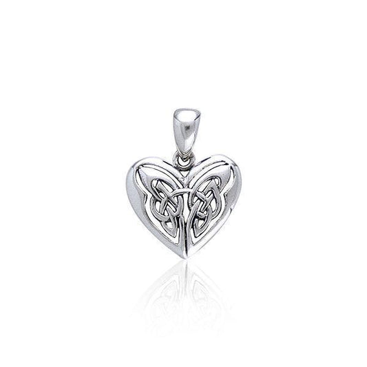 Eternal Heart Celtic Knotwork Silver Pendant TP3490 Pendant