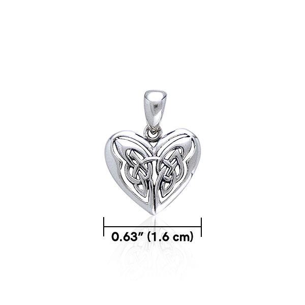 Eternal Heart Celtic Knotwork Silver Pendant TP3490 Pendant