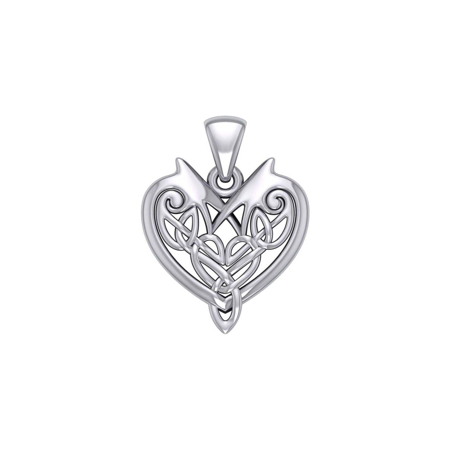 Joyous Celtic Heart Silver Pendant TP3515