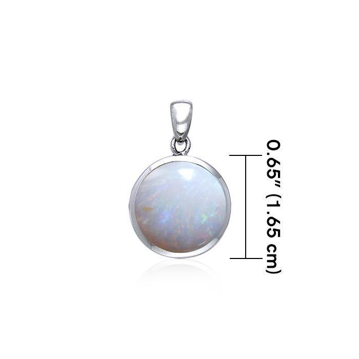 Rainbow Disc Silver Pendant TP3639 Pendant
