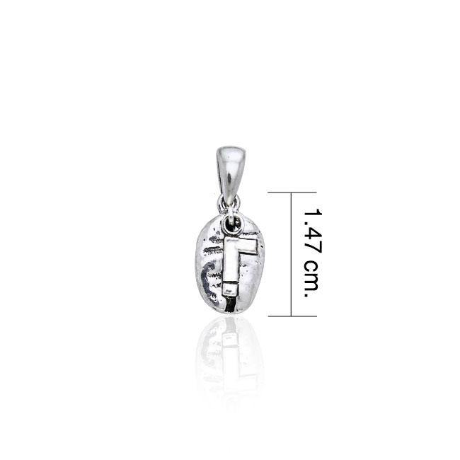 Exclamation Mark Coffee Bean Silver Pendant TP389 Pendant