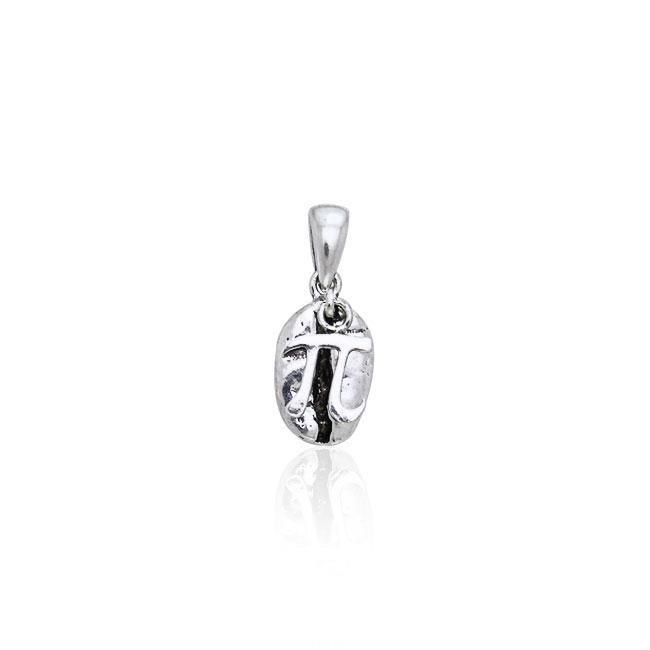 Pi symbol Coffee Bean Silver Pendant TP395 Pendant