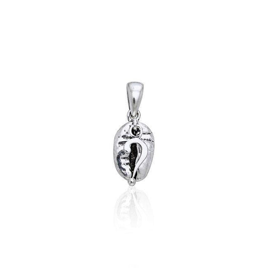Question Mark on Coffee Bean Silver Pendant TP407 Pendant