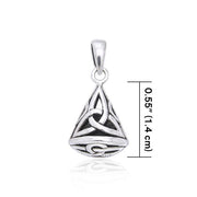 Inner peace from qithin ~ Celtic Knotwork Triquetra Sterling Silver Pendant Jewelry TP543 Pendant