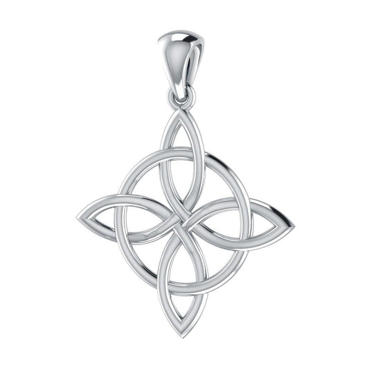 Live in the elements of four ~ Celtic Four-Point Sterling Silver Jewelry Pendant TP554 Pendant