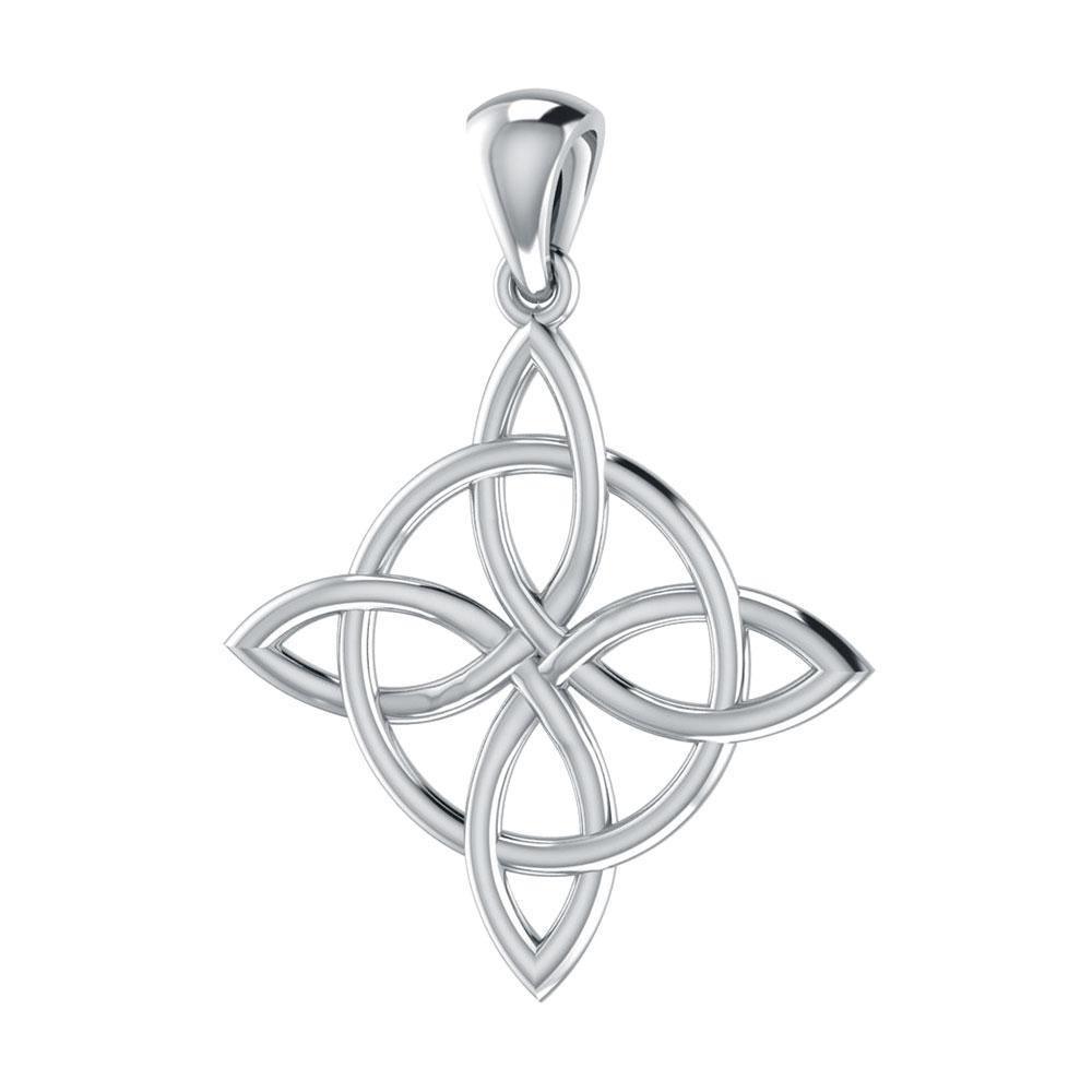 Live in the elements of four ~ Celtic Four-Point Sterling Silver Jewelry Pendant TP554 Pendant