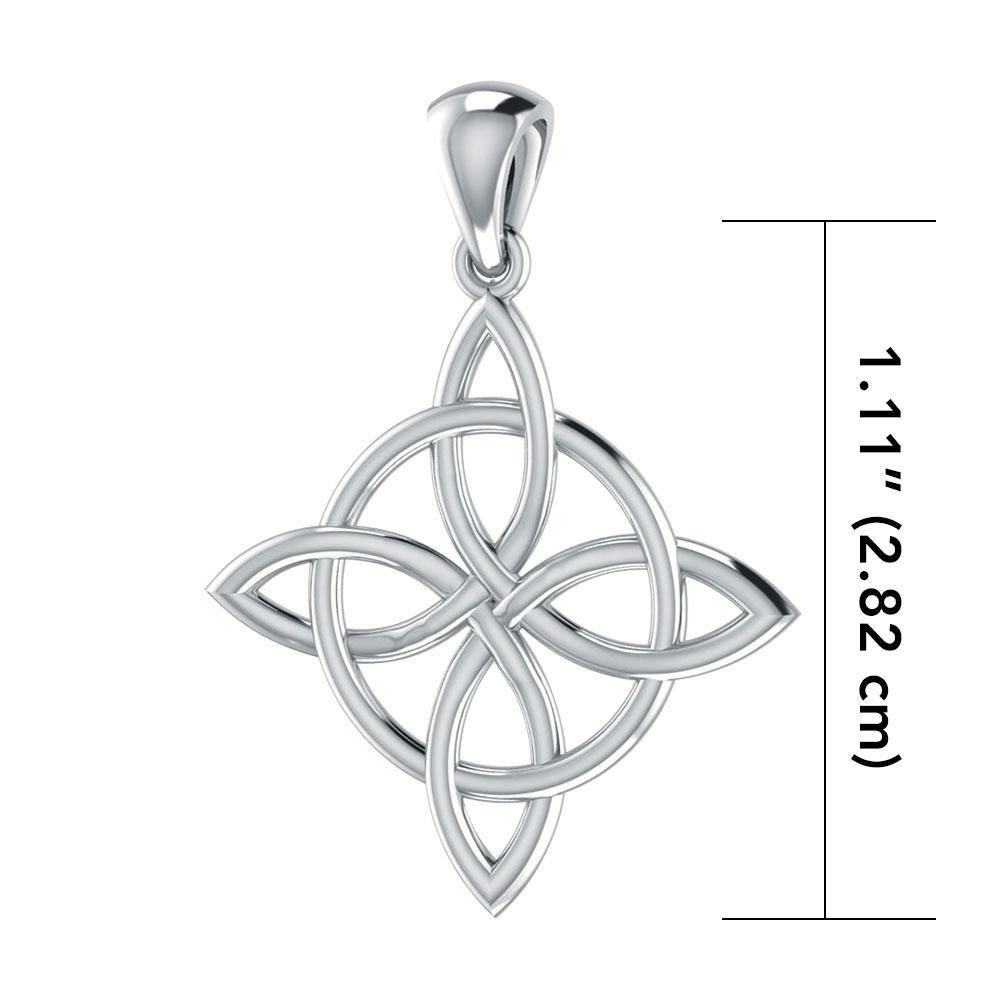 Live in the elements of four ~ Celtic Four-Point Sterling Silver Jewelry Pendant TP554 Pendant
