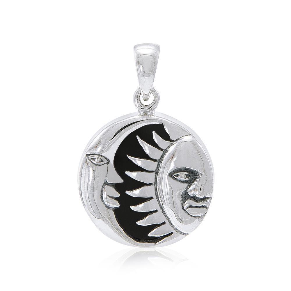 Sun Moon Flip Pendant with Inlay Stone TP574 Pendant