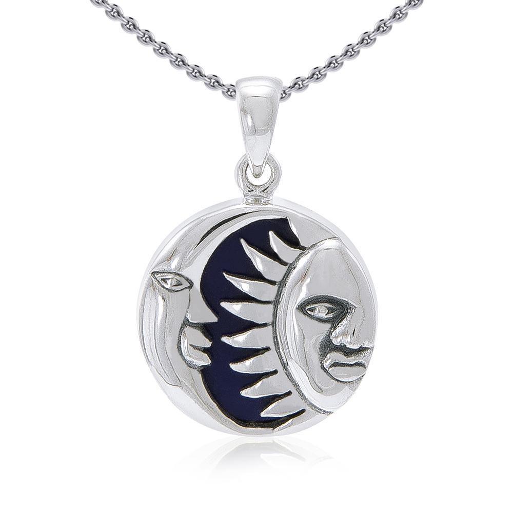 Sun Moon Flip Pendant with Inlay Stone TP574 Pendant