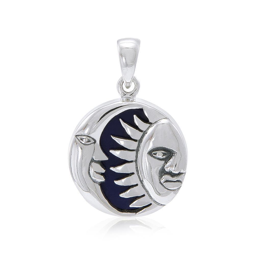 Sun Moon Flip Pendant with Inlay Stone TP574 Pendant