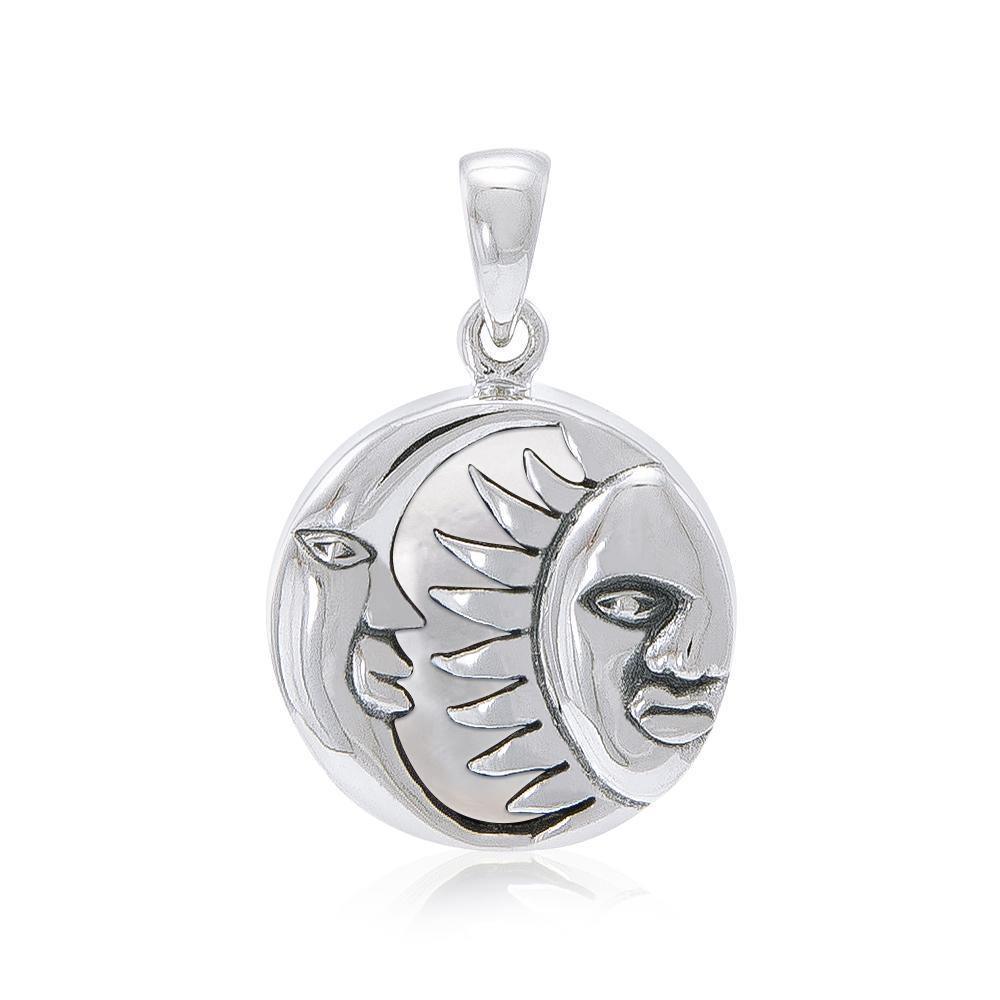Sun Moon Flip Pendant with Inlay Stone TP574 Pendant